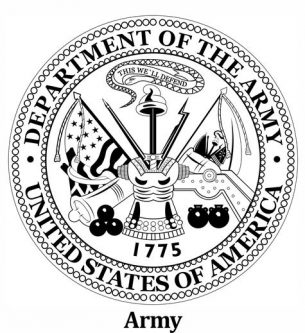 Army seal engraved logo