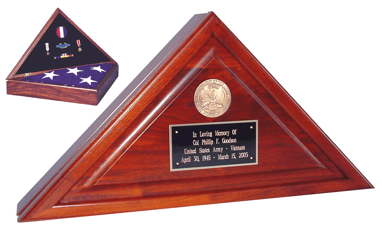 Collectibles Military Veteran Memorial Burial Flag Display Case Shadow box 